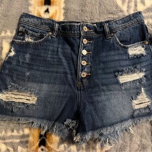 Women’s Kancan Distressed High Rise Shorts